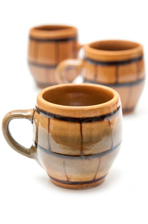Pottery cups stock photo. Image of hard, shiny, circular 25427814