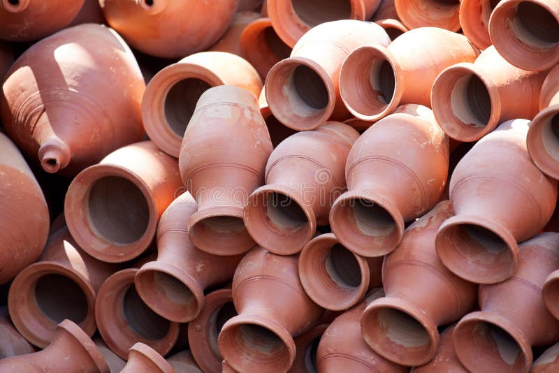 Pottery in Nepal, pottery stock image. Image of brown - 101284313