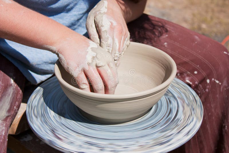 Pottery Wheel stock image. Image of tradition, form, hand 19629077