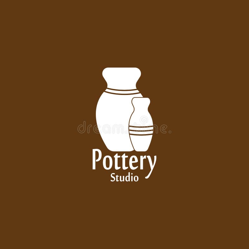 Pottery Studio Logo Vector Template Stock Vector