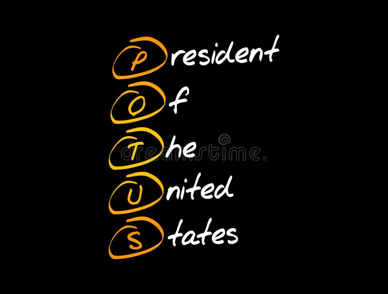 Potus presidente dos estados unidos ilustração stock