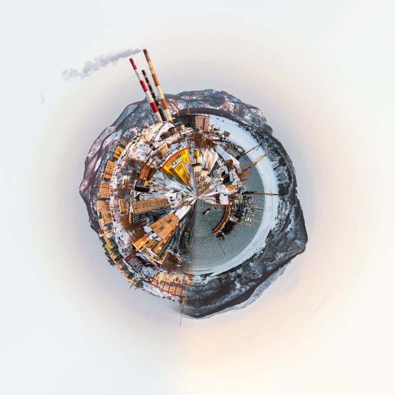 Pouco planeta esfera de 360 graus Vista panorâmica da cidade de Petropavlovsk-Kamchatsky ilustração do vetor Pouco planeta esfera de 360 graus Vista panorâmica da cidade de Petropavlovsk-Kamchatsky ilustração do vetor