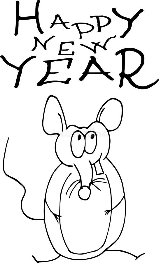 Pouco rato o símbolo do ano novo chinês Rotulando cita??es ilustração do vetor Pouco rato o símbolo do ano novo chinês Rotulando cita??es ilustração do vetor