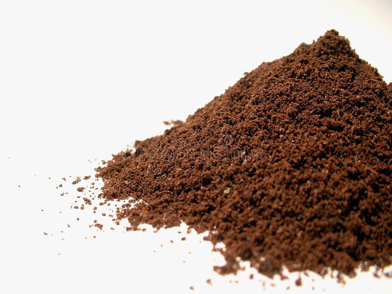 Some coffe powder on white background. Some coffe powder on white background