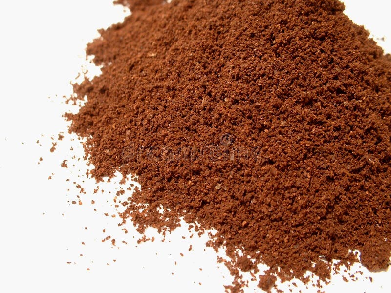 Some coffee powder on a white background. Some coffee powder on a white background