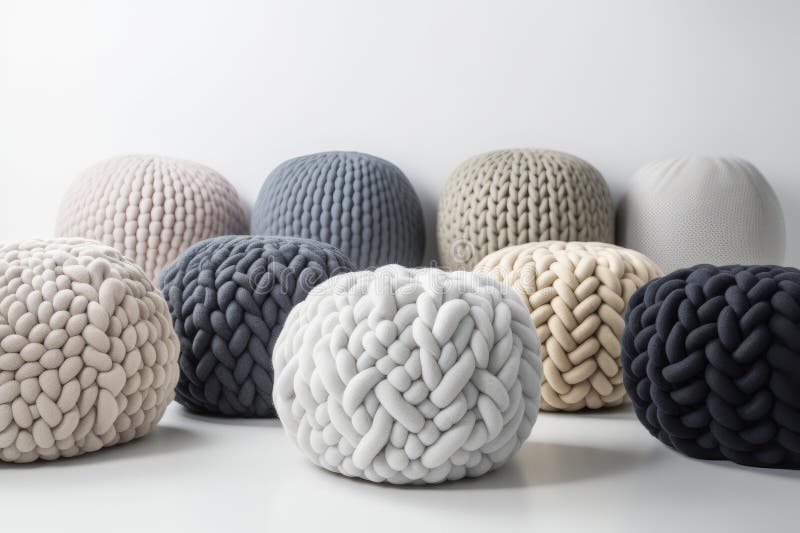 Pouf diversi. generare i illustrazione di stock