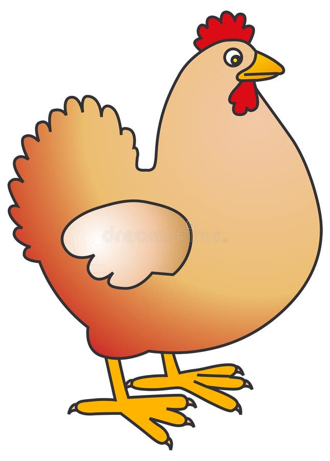 Vectorial illustration of brown chicken, EPS file available. Vectorial illustration of brown chicken, EPS file available