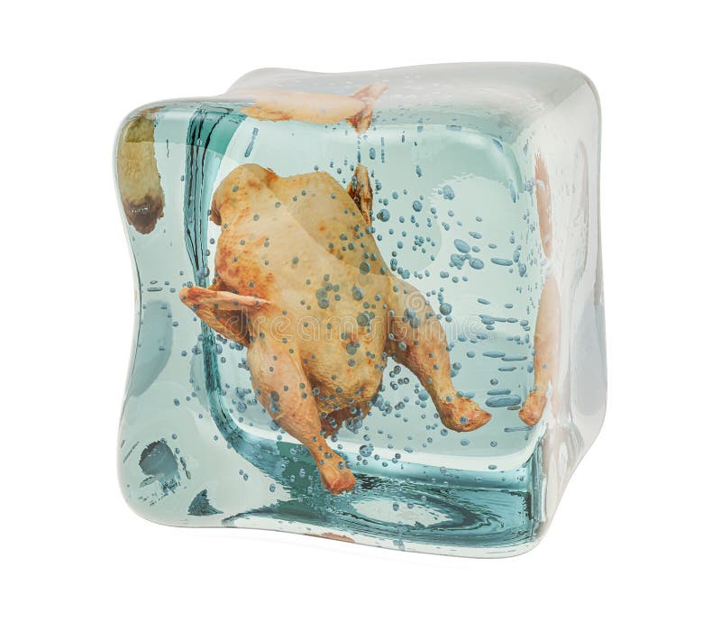 Rendu 3d De Poulet Cru à La Texture Réaliste Illustration Stock 
