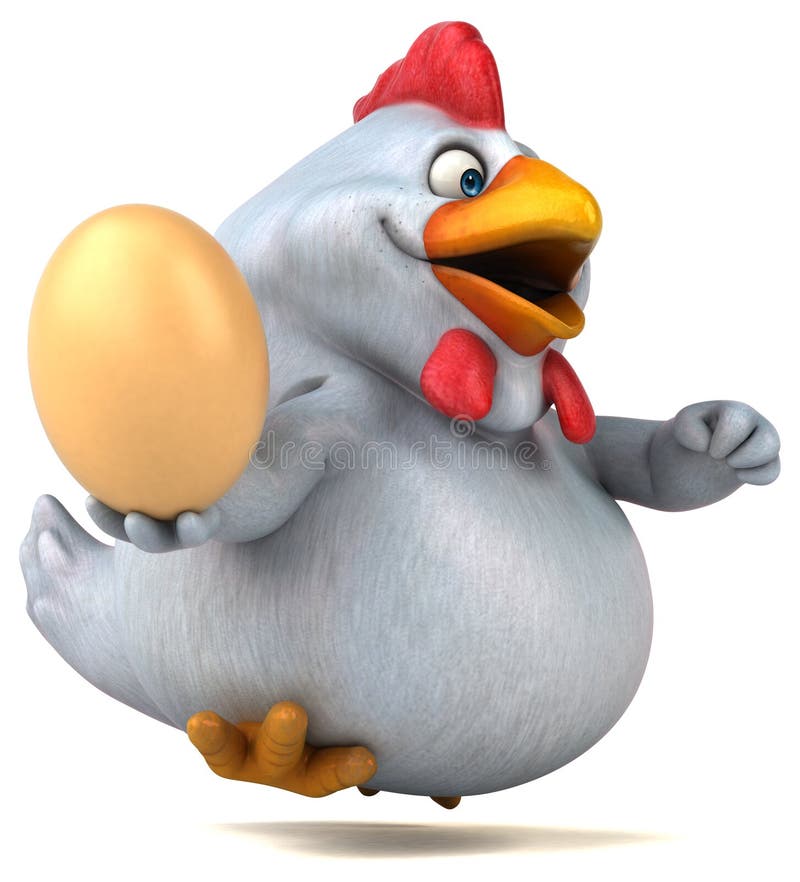 Poulet d'amusement - illustration 3D illustration stock Poulet d'amusement - illustration 3D illustration stock