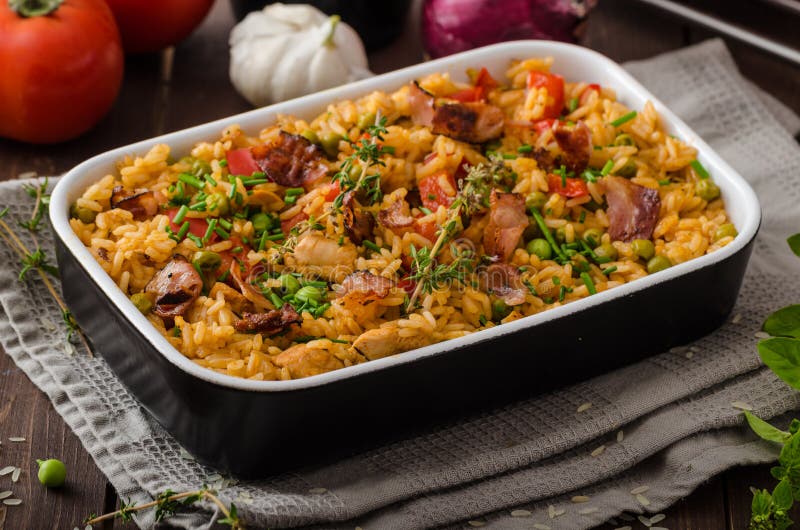 Poulet de Cajun avec du riz photographie stock Poulet de Cajun avec du riz photographie stock