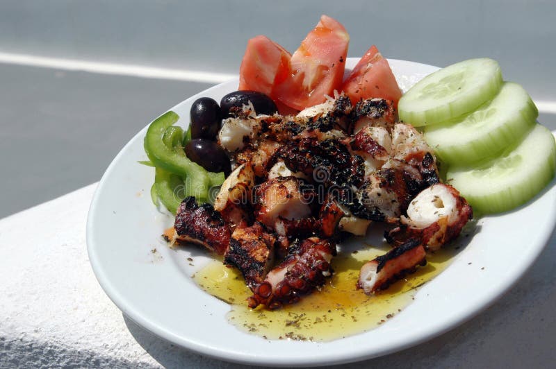 Poulpe grillé images stock Poulpe grillé images stock
