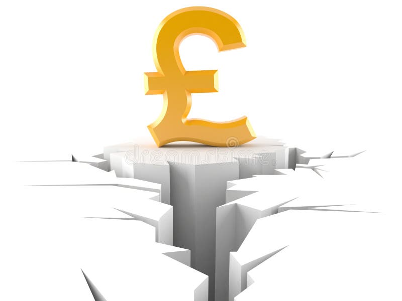 Pound crisis concept royalty free illustration