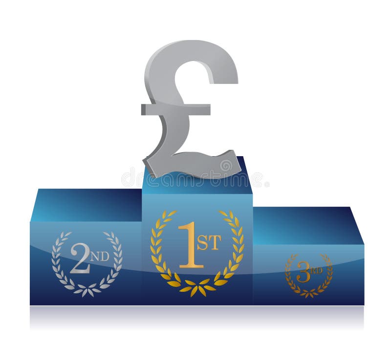 Pound winner's podium vector illustration Pound winner's podium vector illustration