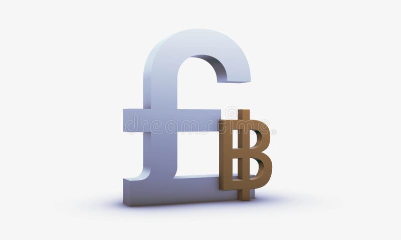 Pounds Sterling And Thai Baht Symbols Isolated On White Background pounds-sterling-and-thai-baht-symbols-isolated-on-white-background