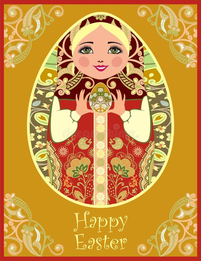 Poupées russes traditionnelles de matryoshka (matrioshka) illustration de vecteur