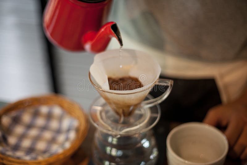 Pour Over Coffee Drip Brewing Stock Photo Image of brew, drip 97275268