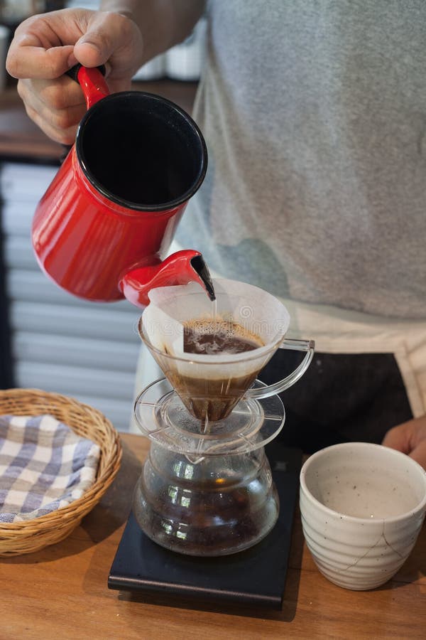 Pour Over Coffee Drip Brewing Stock Photo Image of brew, drip 97275268