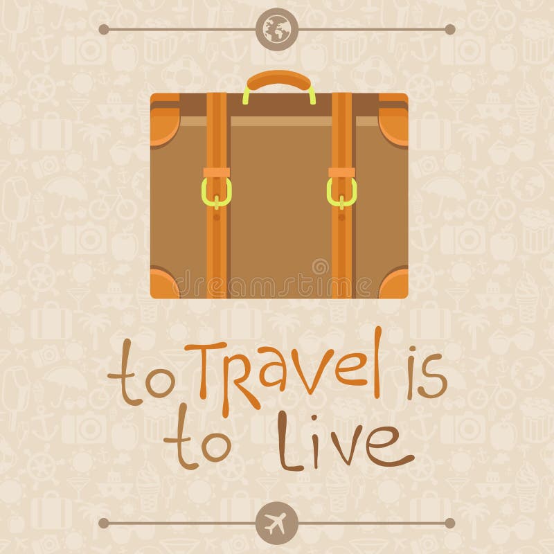 Pour voyager est de vivre illustration stock Pour voyager est de vivre illustration stock