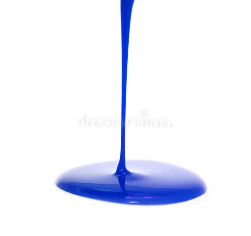 Set of Blue Nail Polish Brushes and Drops Stock Image Image of