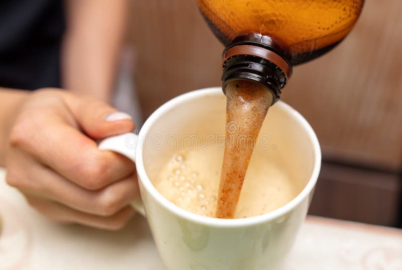 Pouring Carbonated Drink into a Glass Stock Image Image of drink