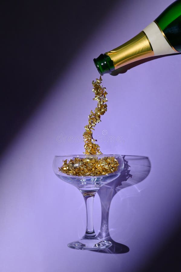 Pouring Champagne Wine in Glass from Bottle Stock Image Image of holiday, clear 262625377