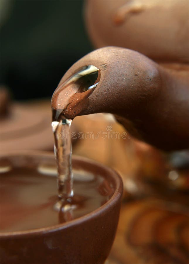 Pouring Chinese tea