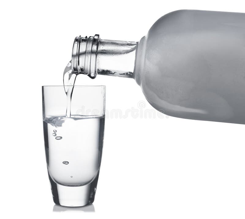 Cold Vodka in Shot Glasses on White Stock Image Image of appetizer