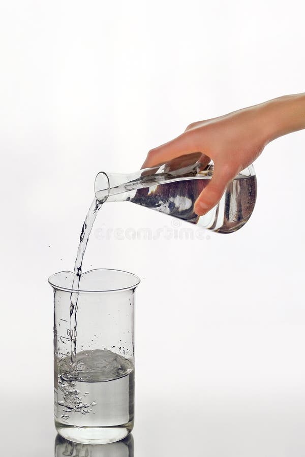 Filling in Conical Flask with Water Stock Image Image of knowledge