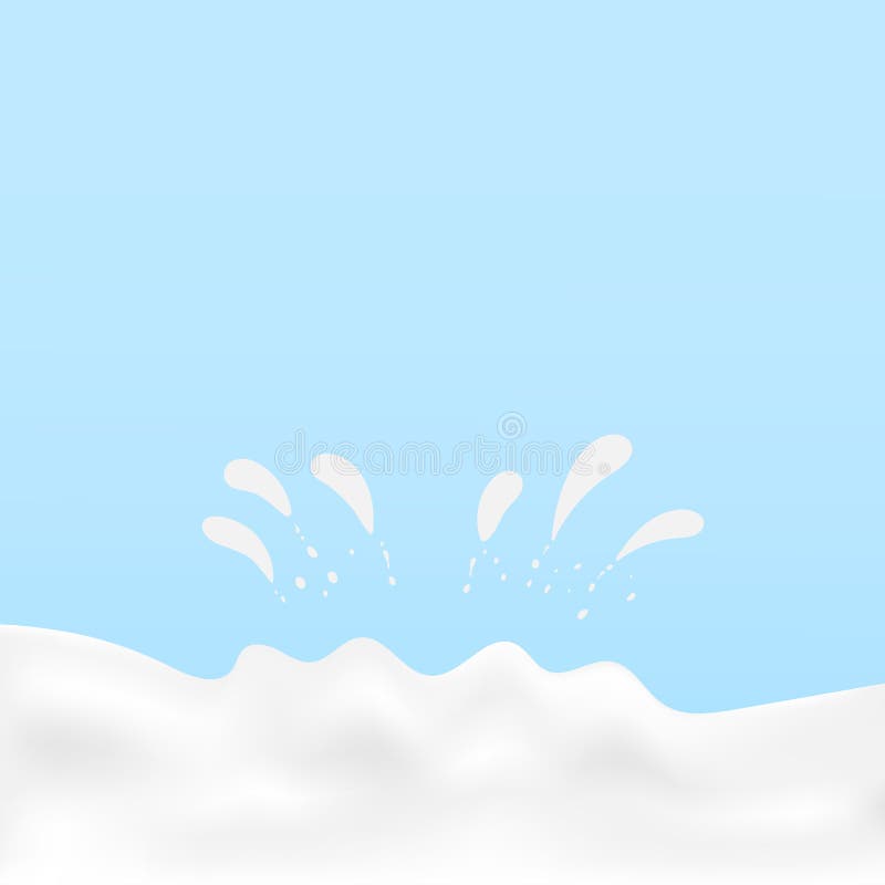 Pouring Milk Splash Isolated on Blue Background. Vector Illustration Stock  Vector - Illustration of background, abstract: 149490579