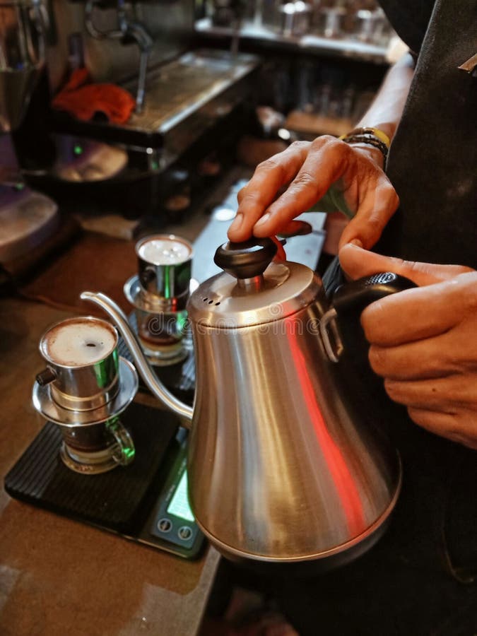 Pouring My Vietnamese Drip Coffee Stock Photo Image of coffee, drip