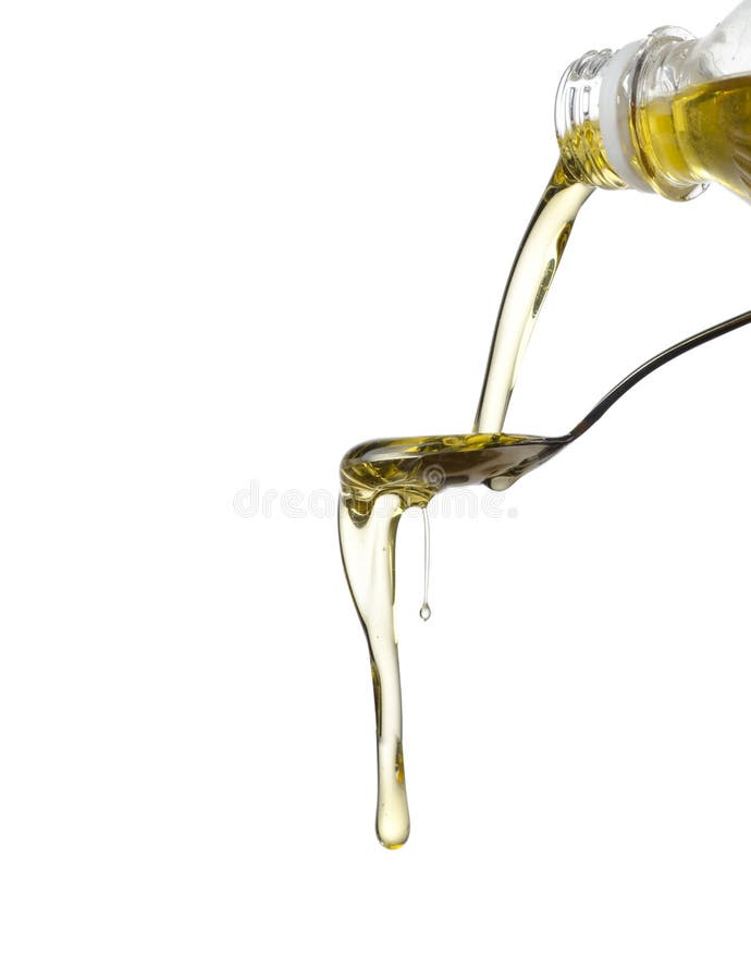 Pouring Oil on Spoon Isolated Stock Photo Image of isolated