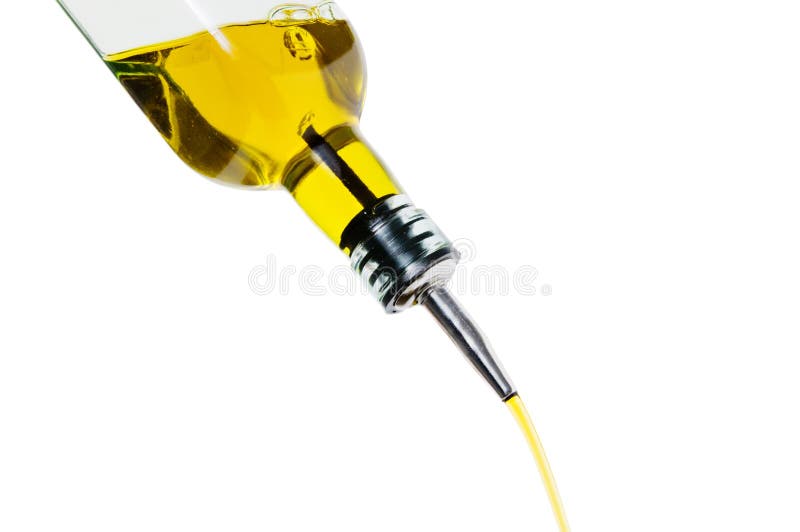 Pouring Olive Oil Bottle stock image. Image of olive 22393777