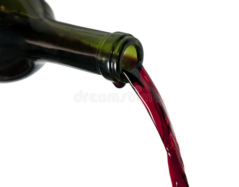 Pouring red wine