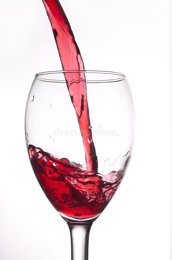 Pouring red wine