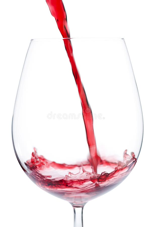 Pouring red wine