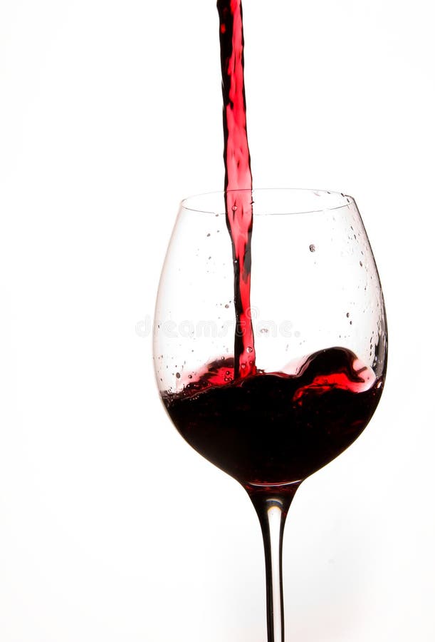 Pouring Red Wine in a Glass