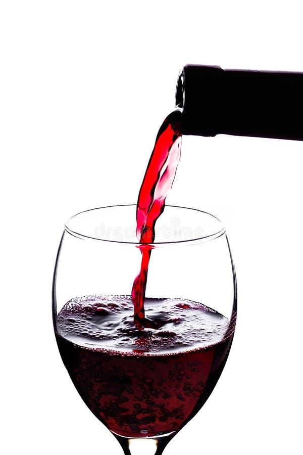 Pouring red wine