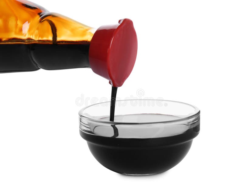 Pouring Soy Sauce into Bowl Against White Background Stock Photo Image of asian, fresh 239310260