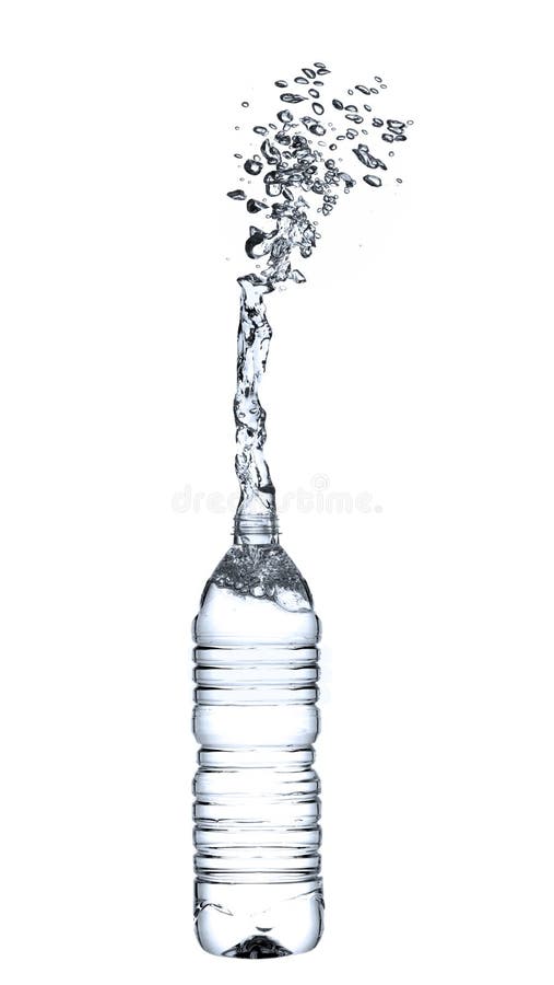 Pouring Water Bottle On White Stock Photo Image of plastic, life 9709248