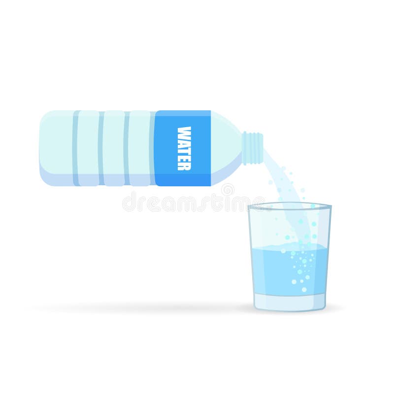 Pouring freshwater from jug in glass Royalty Free Vector