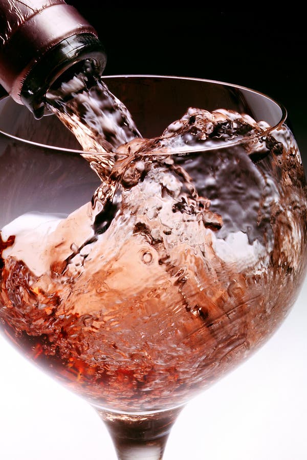 Pouring Wine stock photo. Image of rose, slosh, wine, splash 6025474