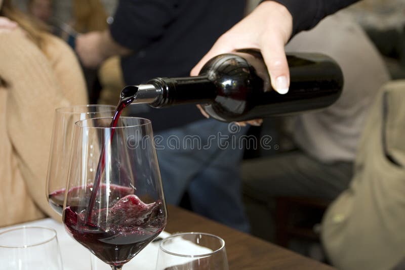 Pouring wine stock image. Image of pouring, drink, alcohol 6936065