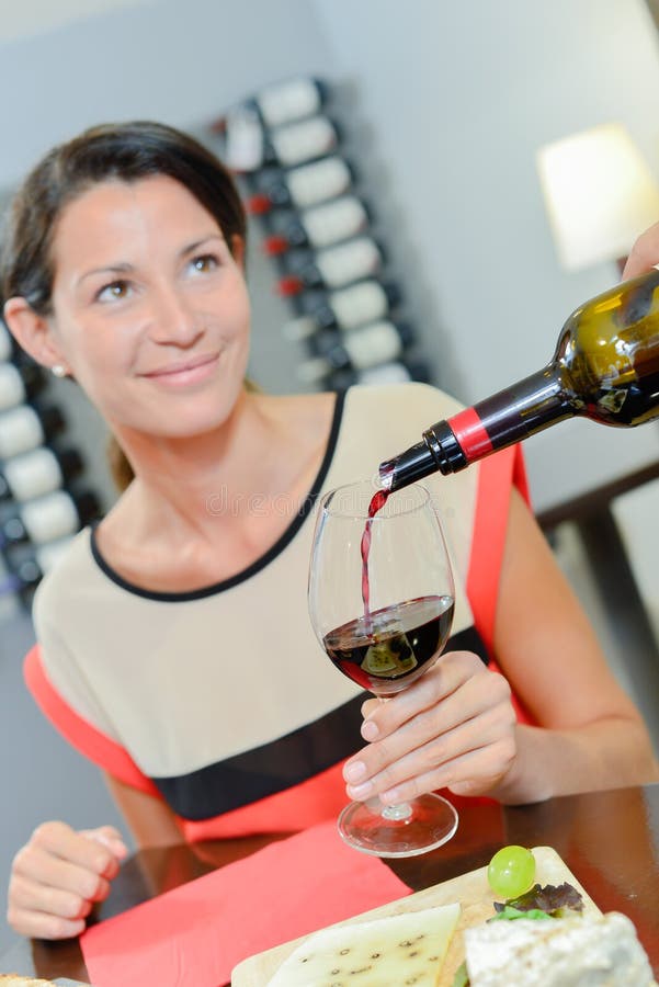Pouring wine for lady stock photo. Image of healthy, grateful 88457760