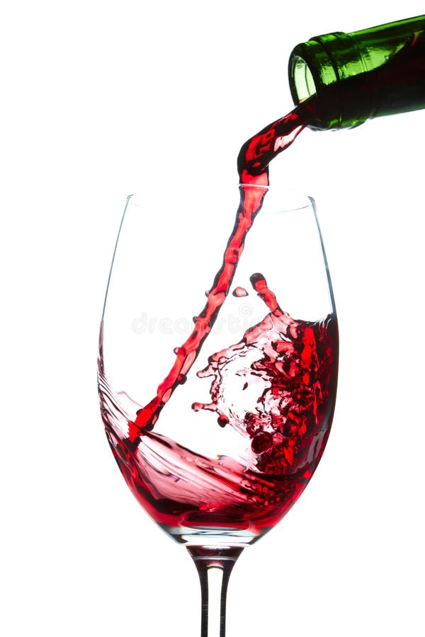 Pouring wineglass