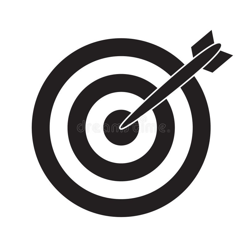 Successful shoot. Darts target aim icon. Vector illustration isolated on white background. Successful shoot. Darts target aim icon. Vector illustration isolated on white background.