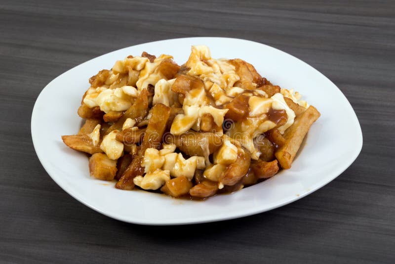 Poutine quebec meal with french fries royalty free stock photography