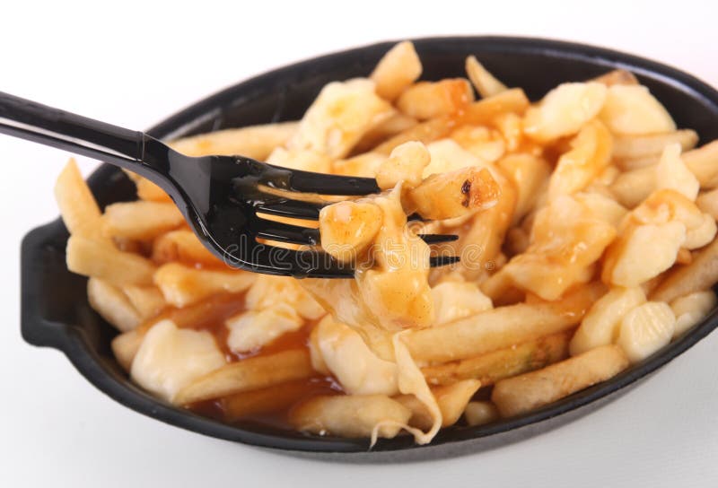 Poutine quebec meal stock photo