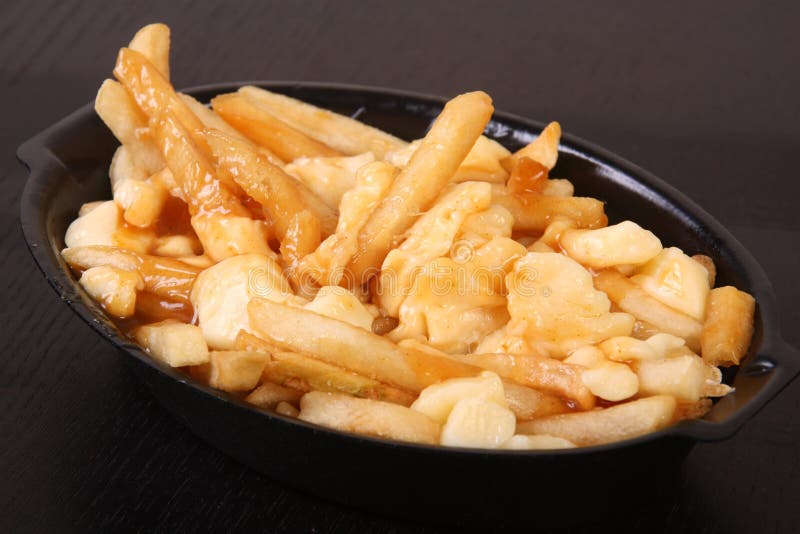 Poutine quebec meal stock photo