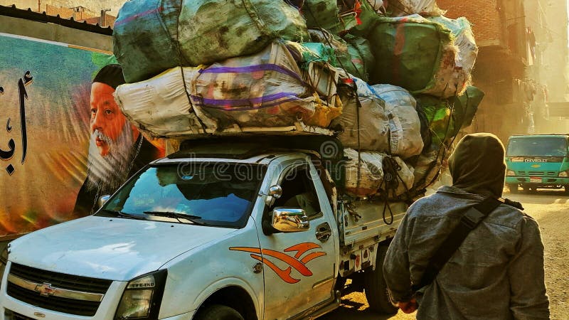 Poverty on streets of Cairo Egypt royalty free stock images