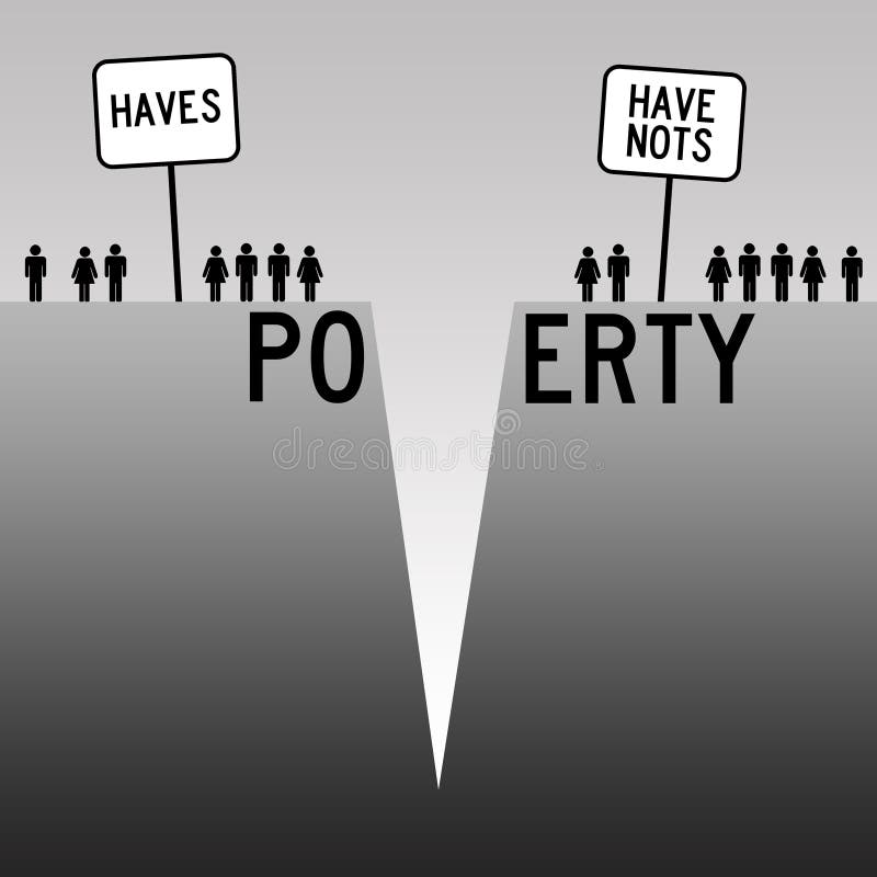 Poverty and division between haves and have nots. Poverty and division between haves and have nots